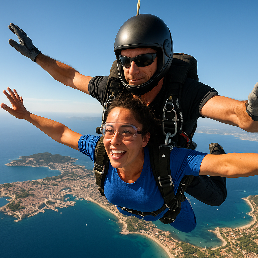 Saut en parachute à Toulon dans le Var
